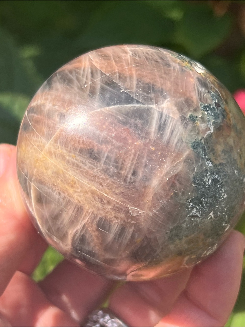 Moonstone (7) sunstone sphere | crystal